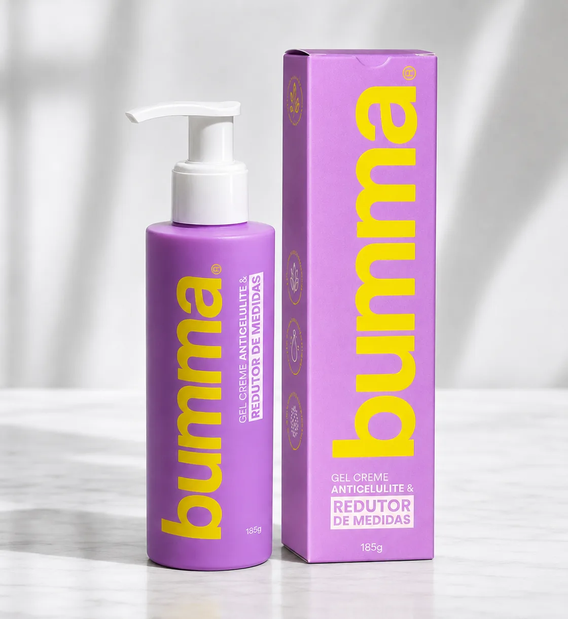 Bumma Gel Anticelulite e Redutor de Medidas com frasco e embalagem